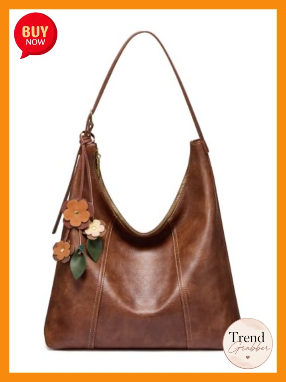 Soft Vegan Leather Hobo Shoulder Bag Large Tote Purse Fits 14" Laptop